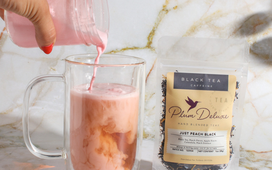 How to Make a Peach Melba Iced Tea Latte