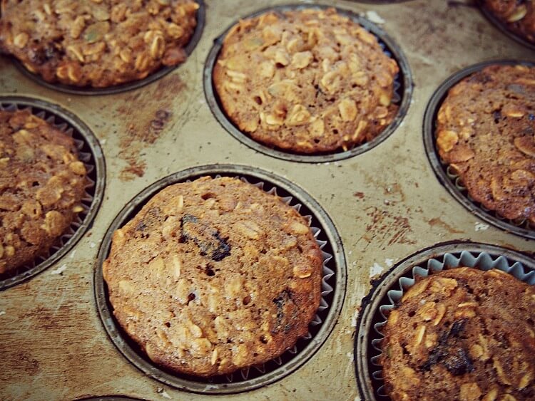 Plum Pumpkin Healthy Breakfast Muffins