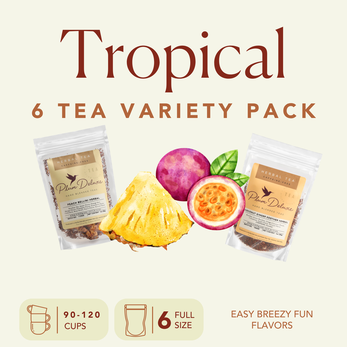 Tropical Escape Tea Variety Pack [6-Pack of Flavors]