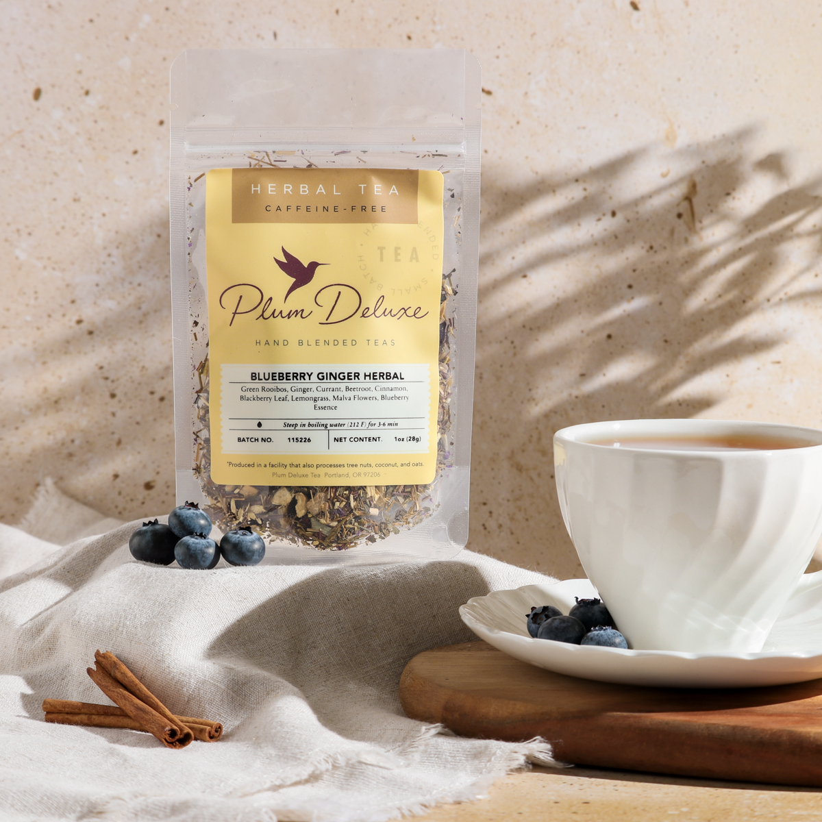 Blueberry Ginger Herbal Tea