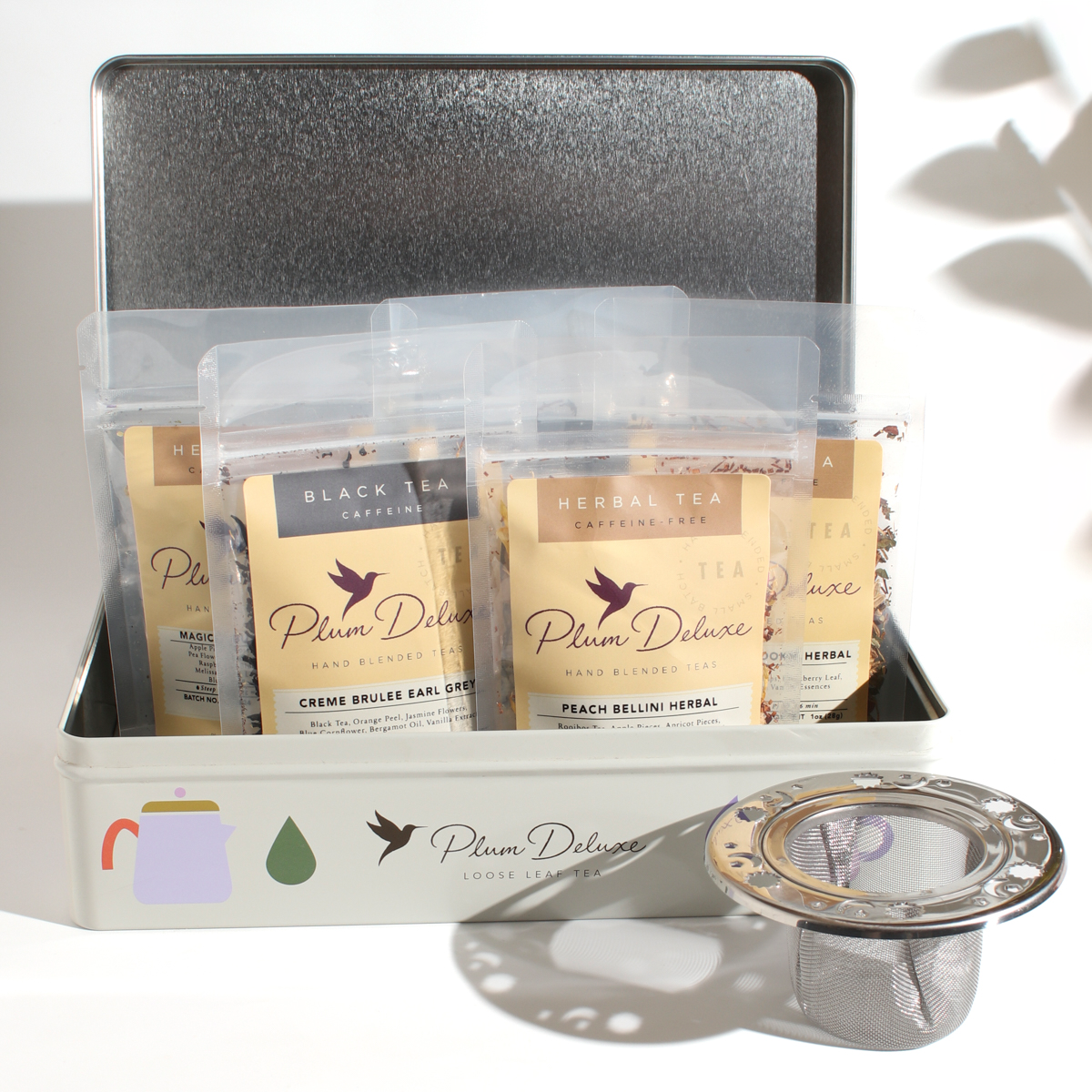 Tea Discovery Collection Gift Tin (5 Best Selling Flavors, Mixed Caffeine)
