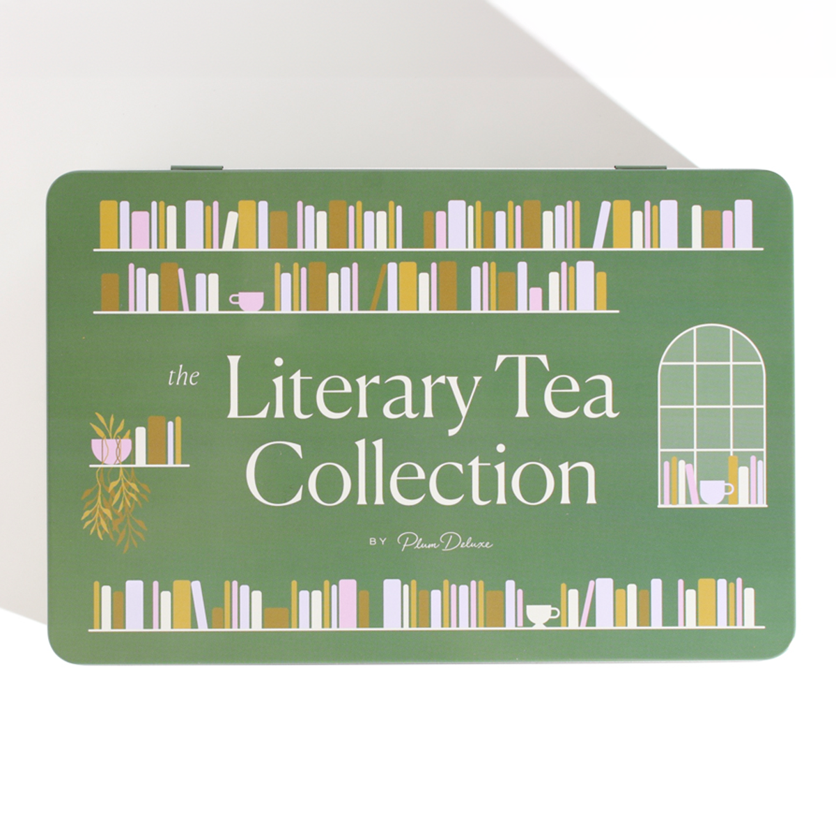 Literary Tea Collection Gift Tin (5 Literary Blends, Mixed Caffeine)