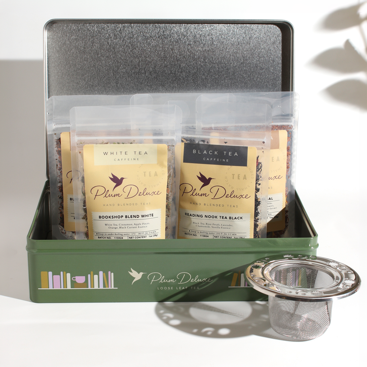 Tea Discovery Collection Gift Tin (5 Best Selling Flavors, Mixed Caffeine)