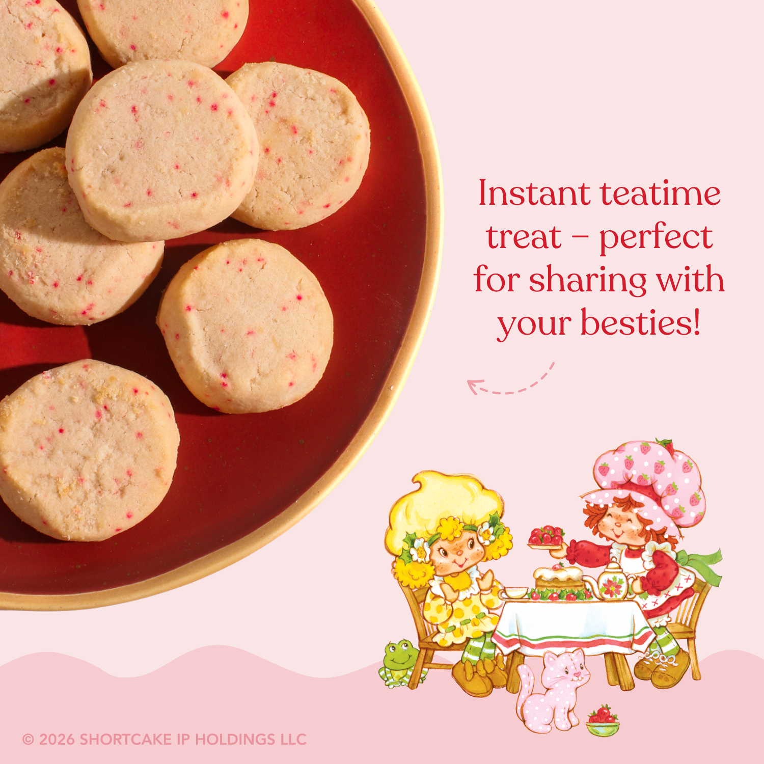 Strawberry Shortcake™ Shortbread Bites